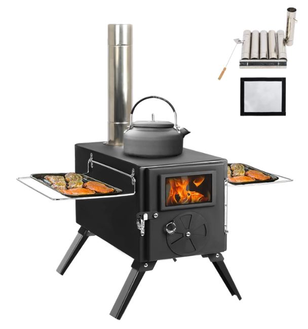 wooden stove for outdoor camping