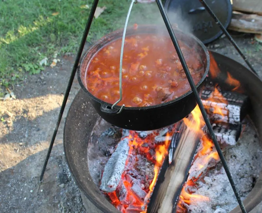 lunch and dinner with campfire Chili